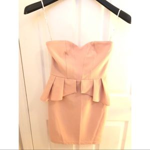 Forever21 Exclusive Strapless Light Pink Dress SM
